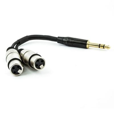 Cabo P10 Para 2 Xlr Fêmea Estereo - 2 Metros