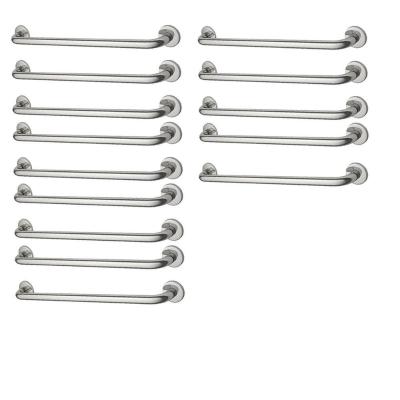 Alça De Apoio Barra 70cm Inox Kit 14 Unidades Cadeirante Idoso Corrimao Banheiro Box Segurança Suporte Acessibilidade