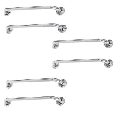 Alça De Apoio Inox Barra 60cm Kit 6 Unidades Banheiro Idoso