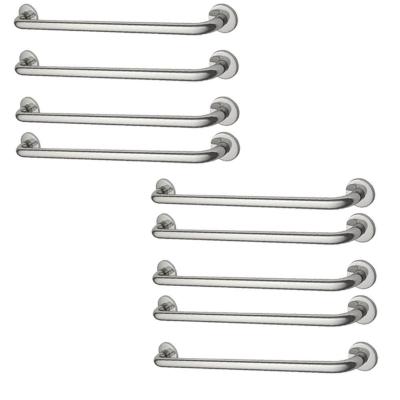 Alça De Apoio Barra 70cm Inox Kit 9 Unidades Idoso Acessibilidade Gestante Deficiente Segurança Anti Queda Acidente Banheiro Box Corrimao