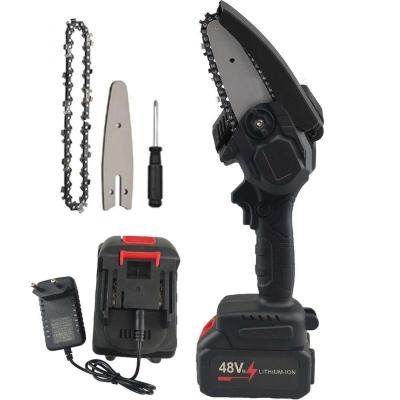 Mini Motosserra Eletrica 48v De Mao Sem Fio Portatil