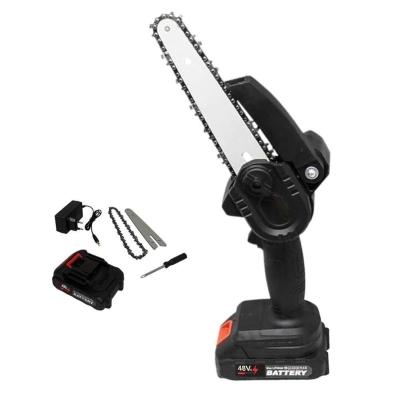 Mini Motosserra Eletrica 48v Potente Bateria Recarregavel 6 Polegadas Sem Fio