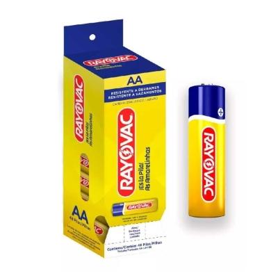 Pilha Zinco Aa4 Rayovac Amarelinhas Tubo Com 48 Unidades [f108]