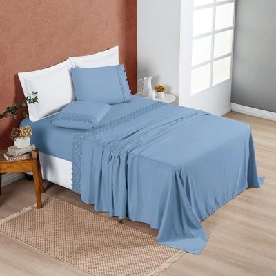 Jogo Cama Queen Cherry Bordado Inglês 4 Pçs Seren