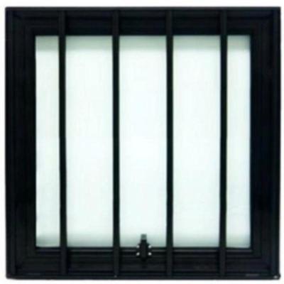 Janela Maxiar De Banheiro Esquadrias Brasil 35x35 Preto Com Grade [f123]