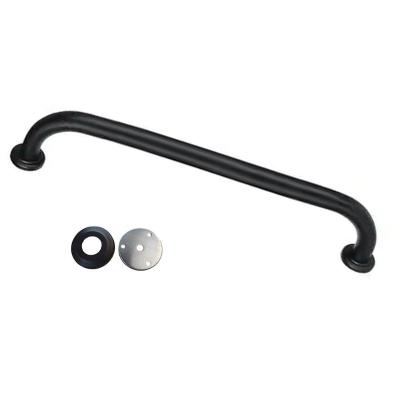 Alça Barra De Apoio 70cm Preto Inox Idoso Cadeirante Gestante Segurança Corrimao Banheiro Box
