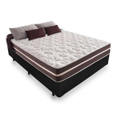 Cama Box Casal + Colchão De Molas Classic Superlastic Comfort Prime 64x138x188 Preto