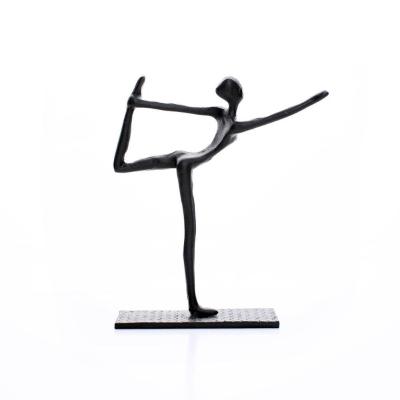 Escultura Em Metal Preto Equilíbrio 17x14cm