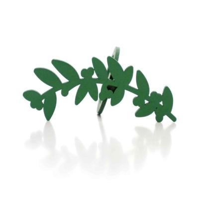Porta Guardanapo Natal Folhagem Verde 9,5Cm