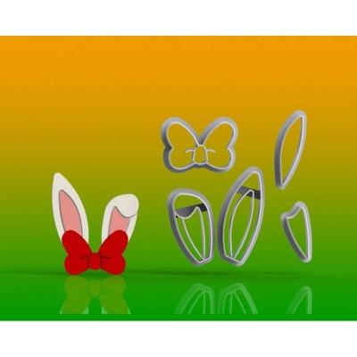 Cortador Páscoa - Coelho Orelhas Modular Tamanho 9 Cm
