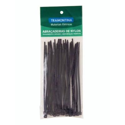 Abraçadeira de Nylon 202X3,7X1,5 Mm Tramontina Preta