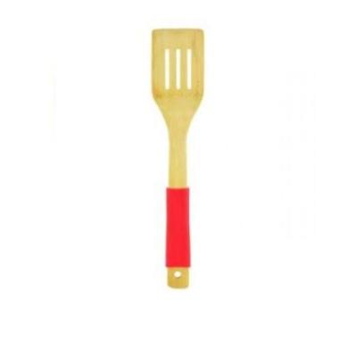 Espatula Vazada De Bambu 30 Cm Com Cabo Silicone - Wincy