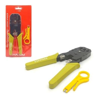 Alicate Crimpador Hayom Rj45/Rj11/Rj12 C/ Desencapador De Ca