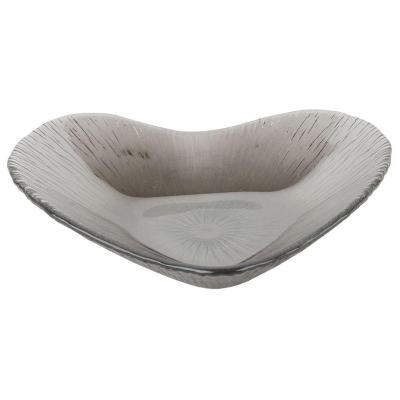 Centro De Mesa Coracao Em Vidro Fume Luster