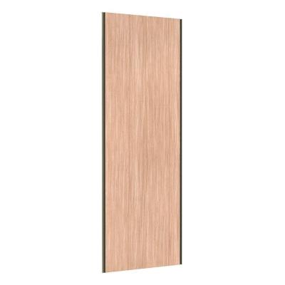 Porta De Correr Closet 80cm Com Puxador Perfil Inox E Kit Ferragem Prime Luciane Móveis Cumaru