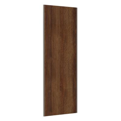 Porta De Correr Closet 80cm Com Puxador Perfil Champagne E Kit Ferragem Prime Luciane Móveis Nogueira Dourado