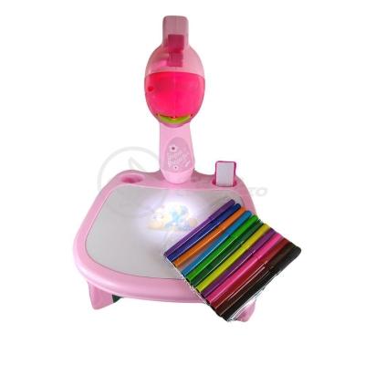 Projetor Para Desenho Infantil Mesa Pintura De Projeção Magica Brinquedos Aprendizagem Girafa Rosa