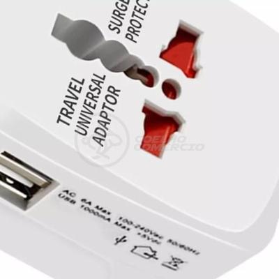 Adaptador Tomada Universal Padrão 150 Países Uk Europa Eua Asia Viagem Bivolt 110/220 Bivolt Aio