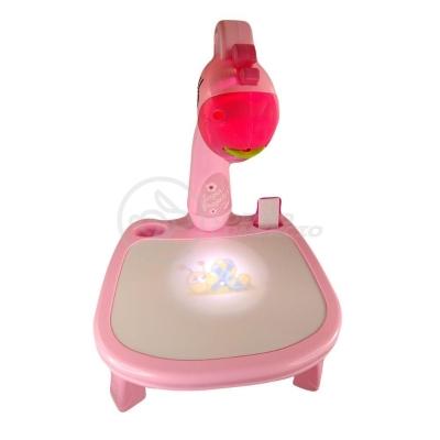 Projetor Para Desenho Infantil Mesa Pintura De Projeção Magica Brinquedos Aprendizagem Girafa Rosa
