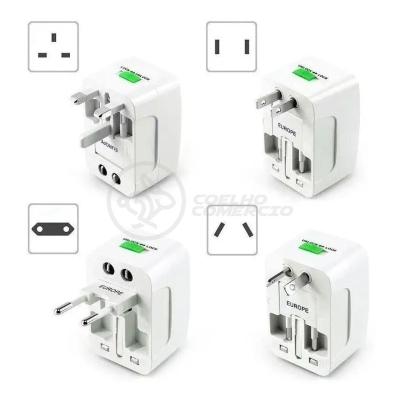 Adaptador Tomada Universal Padrão 150 Países Uk Europa Eua Asia Viagem Bivolt 110/220 Bivolt Aio