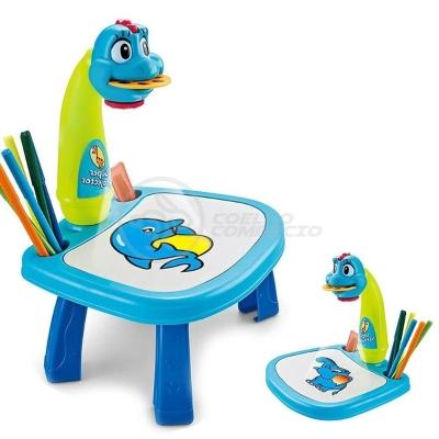Projetor Para Desenho Infantil Mesa Pintura De Projeção Magica Brinquedos Aprendizagem Galinha Azul