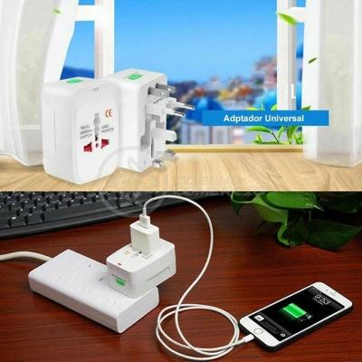 Adaptador Tomada Universal Padrão 150 Países Uk Europa Eua Asia Viagem Bivolt 110/220 Bivolt Aio