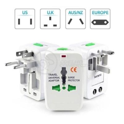 Adaptador Tomada Universal Padrão 150 Países Uk Europa Eua Asia Viagem Bivolt 110/220 Bivolt Aio