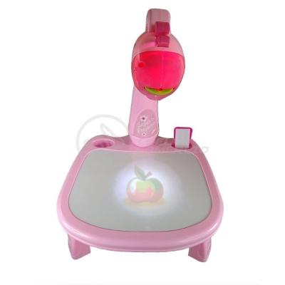 Projetor Para Desenho Infantil Mesa Pintura De Projeção Magica Brinquedos Aprendizagem Girafa Rosa