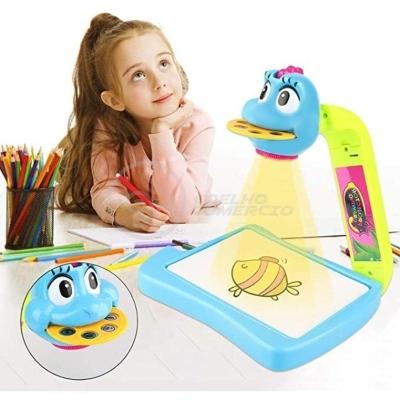 Projetor Para Desenho Infantil Mesa Pintura De Projeção Magica Brinquedos Aprendizagem Galinha Azul