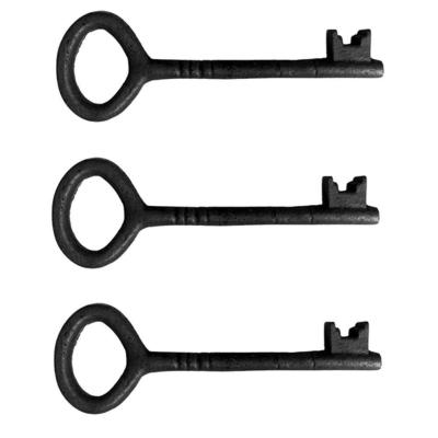 Kit 3 Chaves Decorativas Rústica Enfeite Em Ferro Nº 03 27Cm