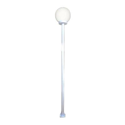 Poste E Luminária Colonial Globo P De Jardim Branco 150Cm