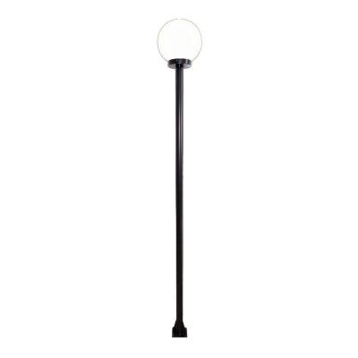 Poste E Luminária Colonial Globo G De Jardim Preto 100Cm