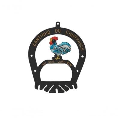 Suporte/Porta Espetos Galo De Aço