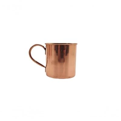 Caneca Lisa Com Borda Moscow Mule Drink Cobre E Alça 350Ml