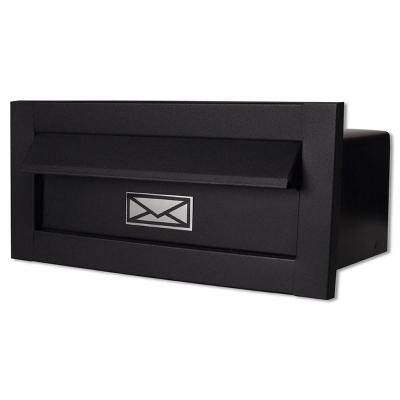 Caixa De Correio Hat Inox Jornal Preto Fosco Moderno