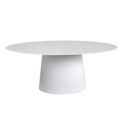 Mesa De Jantar Cone Oval 244X122Cm Laqueada Cor Branco