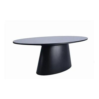 Mesa De Jantar Cone Oval 244X122Cm Laqueada Cor Preto