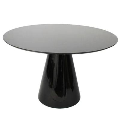 Mesa De Jantar Cone Redonda 70 Cm Laqueada Cor Preto