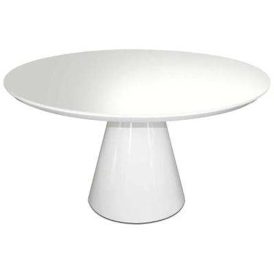 Mesa De Jantar Cone Redonda 70 Cm Laqueada Cor Branco