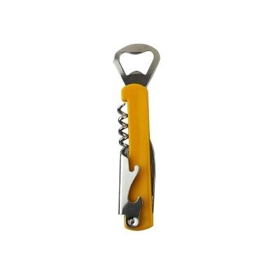 Abridor De Garrafa Saca Rolha Multiuso Estilo Canivete Amarelo