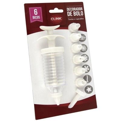 Kit Decorador De Bolo Tortas E Cupcakes - 6 Bicos
