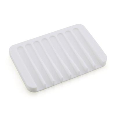 Saboneteira Em Silicone Com Dreno Mantém O Sabonete Novo Branco