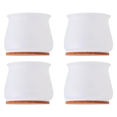 Protetor Com Feltro Pezinho De Mesa Cadeira Móveis 4 Un Branco