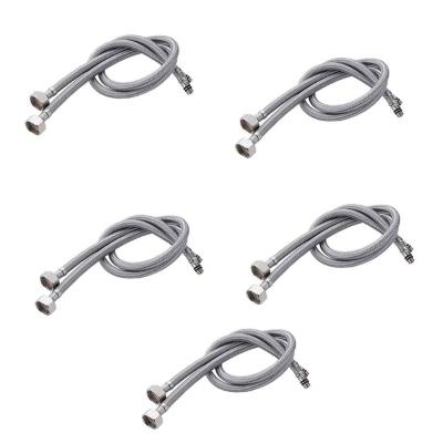Engate Rabicho 80cm Monocomando 5 Unidades Par Misturador Mangueira Flexivel Torneira