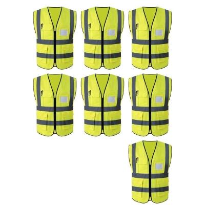 Colete Refletivo 7 Unidades Sinalizador Epi Segurança Trabalho Proteçao Blusao Fluorescente