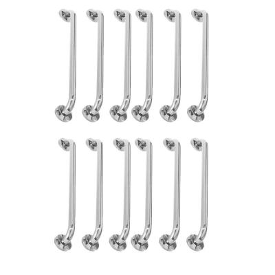 Alça De Apoio 40cm Barra Inox 12 Unidades Banheiro Deficiente Cadeirante Idoso Acessibilidade