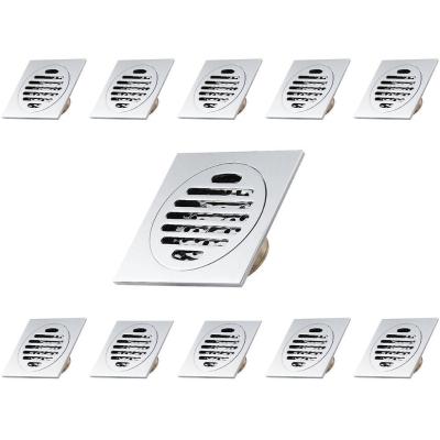 Ralo Click Inteligente Anti Odor Inseto Kit 11 Uni Banheiro Varanda Lavabo Aço Inox 10x10