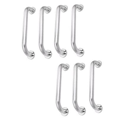 Alça De Apoio 30cm Barra Inox 7 Unidades Inox Deficiente Cadeirante Acessibilidade Idoso Banheiro