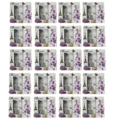 Porta Retrato 10x15 Foto Moldura Paris Kit 20 Unidades Flores Enfeite Mesa Estante Prateleira Quarto