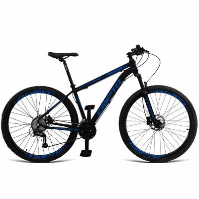 Bicicleta Aro 29 Cripto 24 Marchas Freios Disco E Suspensão - Preto-azul - 17" Preto-azul